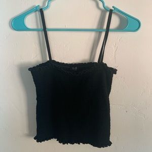 Black Ruched Top